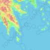 Topografische Karte Îles, Höhe, Relief
