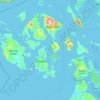 Topografische Karte San Juan Islands National Wildlife Refuge, Höhe, Relief