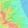 Topografische Karte Teramo, Höhe, Relief