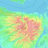 Topografische Karte Olympic-Nationalpark, Höhe, Relief