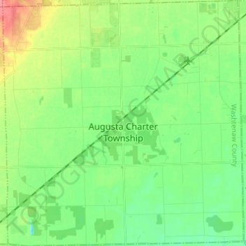 Topografische Karte Augusta Township, Höhe, Relief