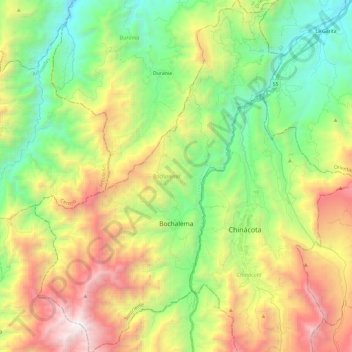 Topografische Karte Bochalema, Höhe, Relief