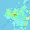 Topografische Karte North Uist, Höhe, Relief