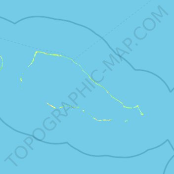 Topografische Karte Rangiroa, Höhe, Relief