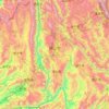Topografische Karte 保山市, Höhe, Relief