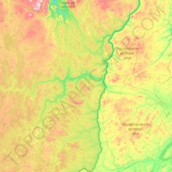 Topografische Karte Karasjok, Höhe, Relief