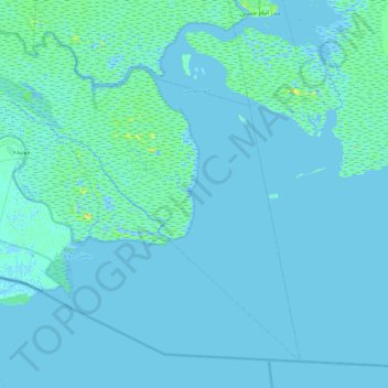 Topografische Karte Bahmanshir-e Jonubi Rural District, Höhe, Relief