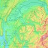 Topografische Karte Haute-Savoie, Höhe, Relief