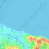 Topografische Karte Atlantic Highlands, Höhe, Relief
