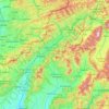 Topografische Karte Trentschiner Landschaftsverband, Höhe, Relief