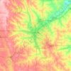 Topografische Karte Lancaster County, Höhe, Relief
