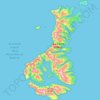 Topografische Karte Auckland Islands, Höhe, Relief