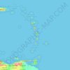 Topografische Karte Lesser Antilles, Höhe, Relief