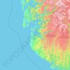 Topografische Karte Rogaland, Höhe, Relief