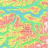 Topografische Karte Gloppen, Höhe, Relief