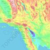 Topografische Karte Southern California, Höhe, Relief