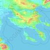Topografische Karte Chalkidiki, Höhe, Relief