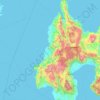 Topografische Karte West Sulawesi, Höhe, Relief