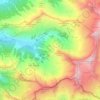 Topografische Karte Naturschutzgebiet Valsertal, Höhe, Relief