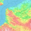 Topografische Karte Norte-Paso de Calais, Höhe, Relief