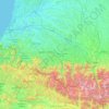Topografische Karte Pirineos-Atlánticos, Höhe, Relief