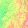 Topografische Karte West Tennessee, Höhe, Relief