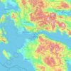 Topografische Karte Region Westgriechenland, Höhe, Relief