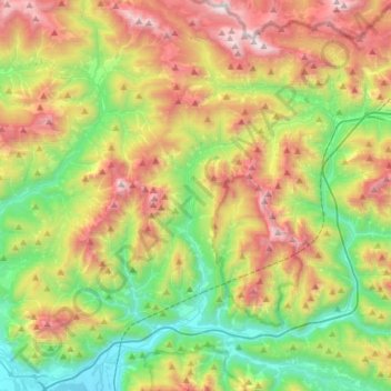Topografische Karte Moggio Udinese, Höhe, Relief