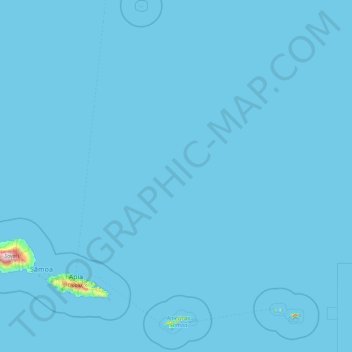 Topografische Karte Amerikanisch-Samoa, Höhe, Relief