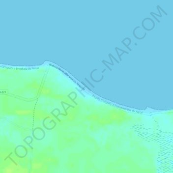 Topografische Karte Praia de Tourinhos, Höhe, Relief