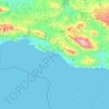 Topografische Karte Δήμος Αγίου Βασιλείου, Höhe, Relief