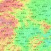 Topografische Karte Hubei, Höhe, Relief