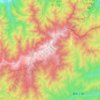 Topografische Karte Mount Taibai, Höhe, Relief