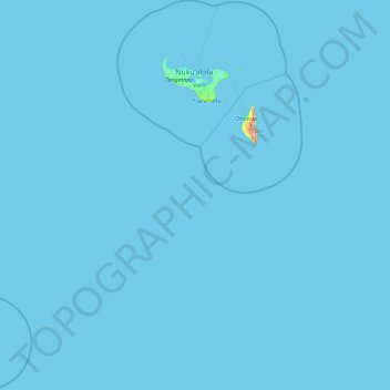 Topografische Karte Tongatapu, Höhe, Relief
