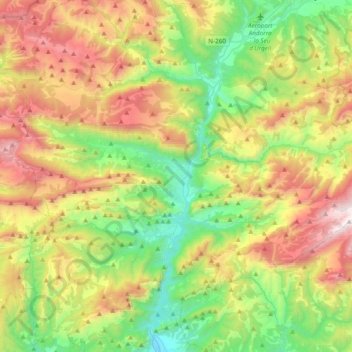 Topografische Karte 25794, Höhe, Relief