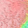Topografische Karte Préfecture autonome tibétaine et qiang d'Aba, Höhe, Relief