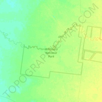 Topografische Karte Willandra National Park, Höhe, Relief