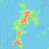 Topografische Karte Komodo Island, Höhe, Relief
