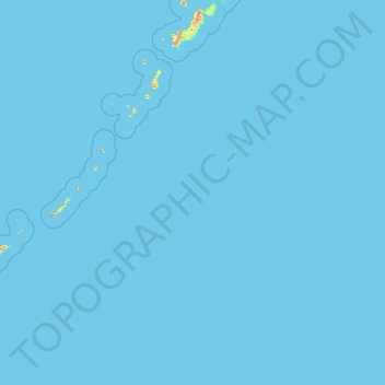 Topografische Karte Kuril Islands, Höhe, Relief