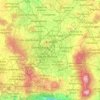 Topografische Karte Zona Metropolitana del Valle de México, Höhe, Relief