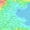 Topografische Karte Tianjin, Höhe, Relief