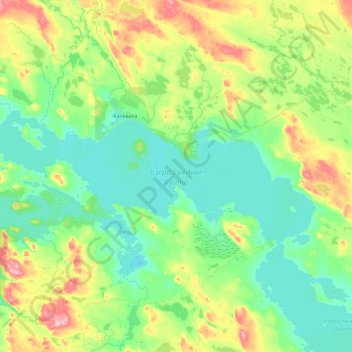 Topografische Karte озеро Среднее Куйто, Höhe, Relief