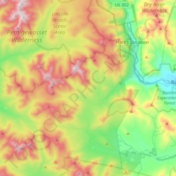 Topografische Karte Livermore, Höhe, Relief