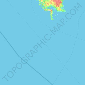 Topografische Karte Gespanschaft Istrien, Höhe, Relief