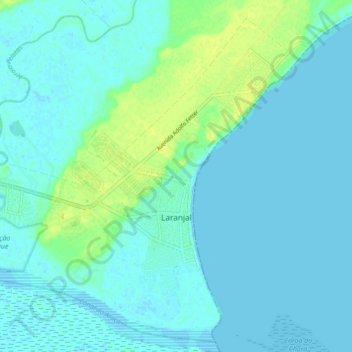 Topografische Karte Laranjal / Z3, Höhe, Relief