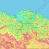 Topografische Karte Biscay, Höhe, Relief