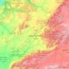 Topografische Karte Province de Khénifra إقليم خنيفرة, Höhe, Relief