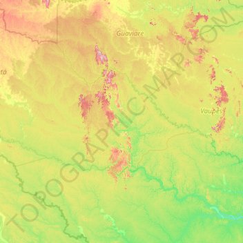 Topografische Karte Solano, Höhe, Relief