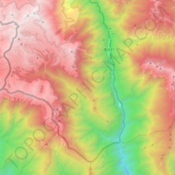 Topografische Karte 洞朗地区, Höhe, Relief