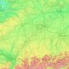 Topografische Karte Swabia, Höhe, Relief